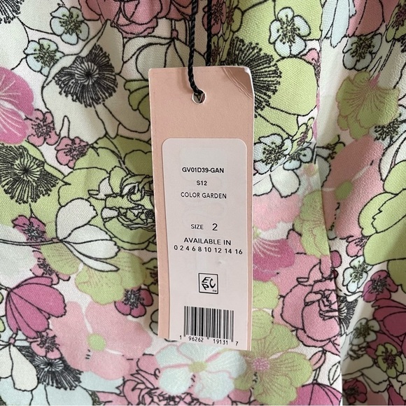 NWT BCBGeneration Color Garden Puff Sleeve Cottagecore Mini Dress, Size 2 - Picture 10 of 11